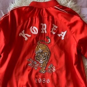 Red Bomber Jacket/Fleece
